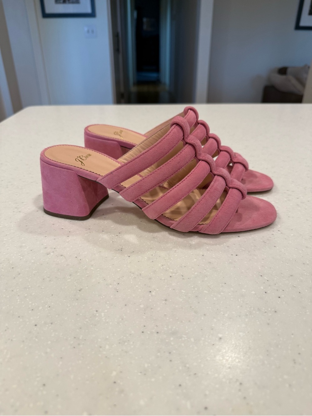 J Crew Penny Slide Suede Sandals